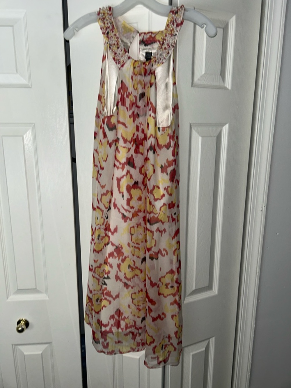 Saks Fifth Avenue Floral Maxi Dress in Cream, Yellow & Coral